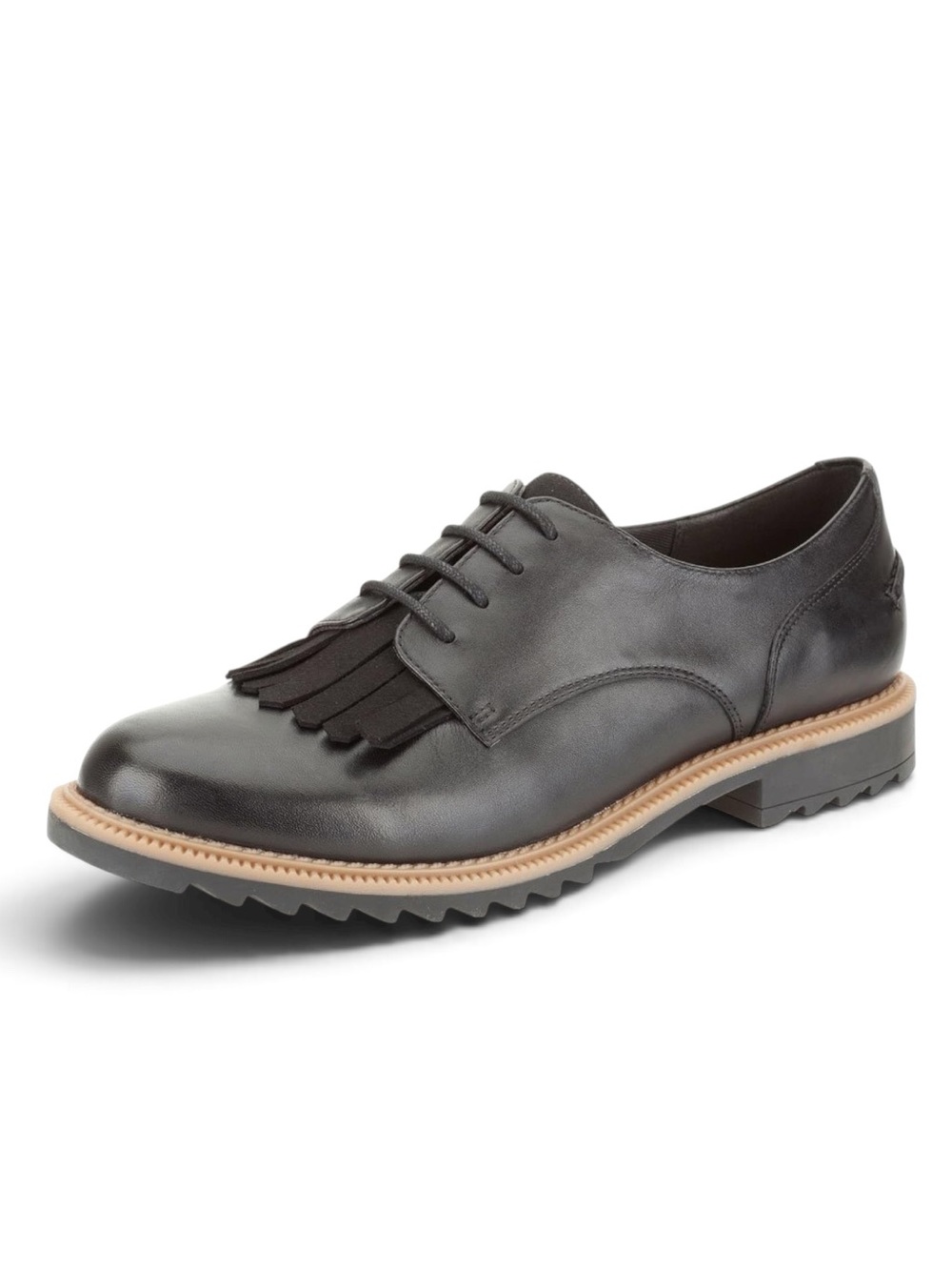 Clarks Women’s Sz 9 Griffin Mabel Oxford Black Leather Lace Up